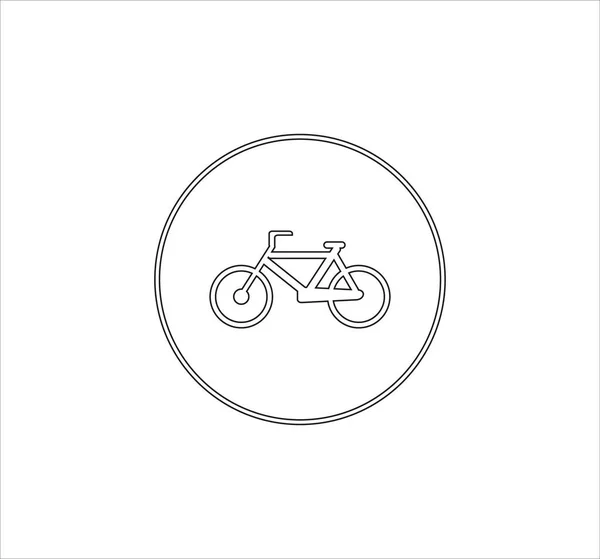 Illustrazione Cartello Rotondo Biciclette Isolato Sfondo Bianco — Foto Stock