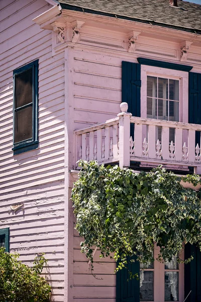 Uma Foto Vertical Edifício Casa Rosa San Juan Bautista Califórnia — Fotografia de Stock