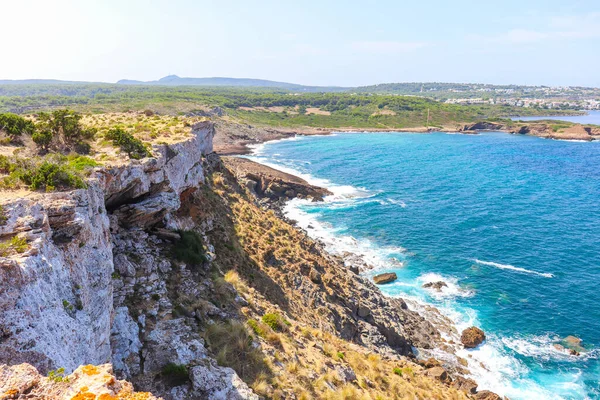 Úchvatný Výhled Moře Ostrově Menorca Baleárské Ostrovy Španělsko — Stock fotografie