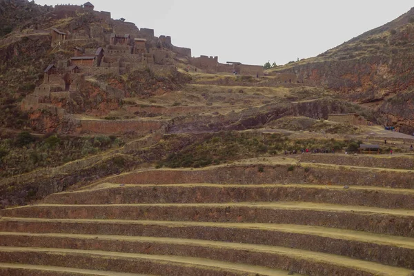 Una Vista Fascinante Del Parque Arqueológico Pisac Cusco Perú —  Fotos de Stock