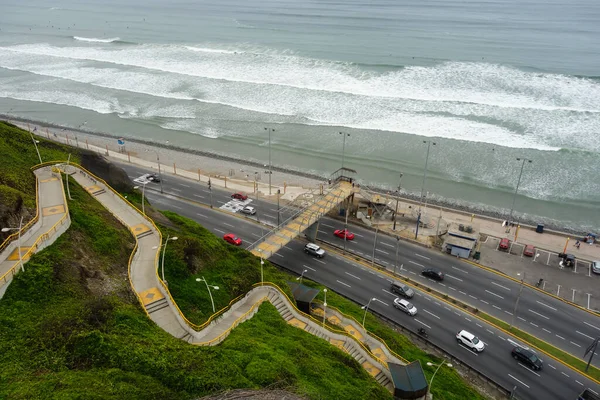 Lima Peru Temmuz 2020 Lima Peru Miraflores Bölge Kıyı Şeridi — Stok fotoğraf