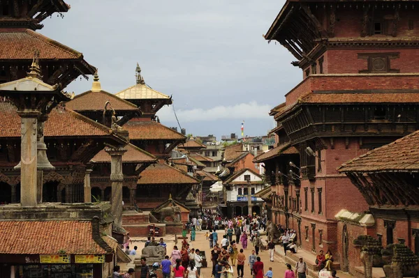 Patan Nepal Aug 2010 People Visiting Patan Now Suburb Kathmandu — Stock Photo, Image