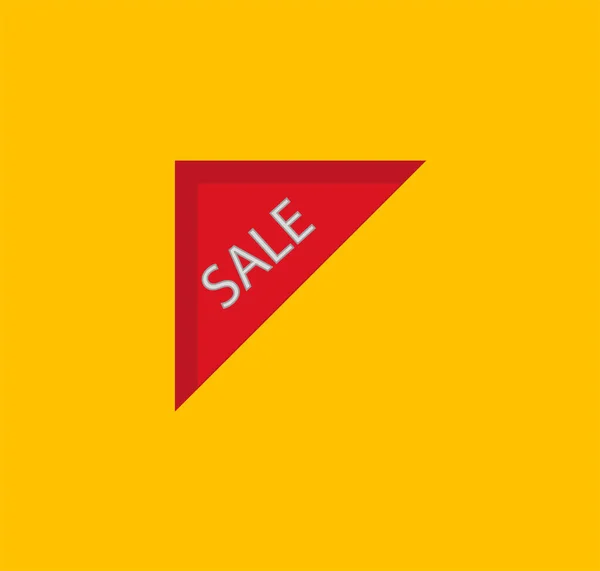 Illustration Röd Försäljningsetikett Isolerad Gul Bakgrund — Stockfoto