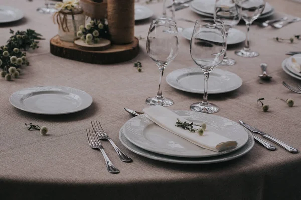 Tafel Voor Een Feest Een Restaurant — Stockfoto