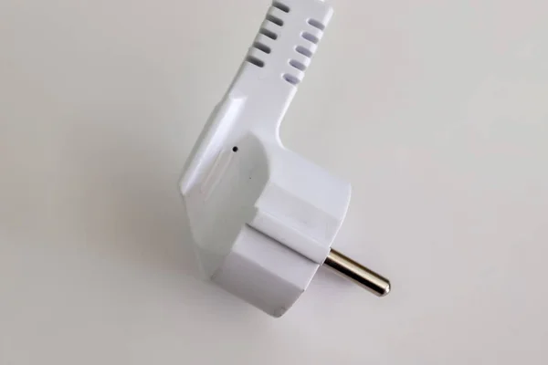 Isolated Shot White Electric Plug White Background — Stock Photo, Image