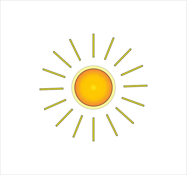 Illustration Sun Isolated White Background — Stock Photo, Image