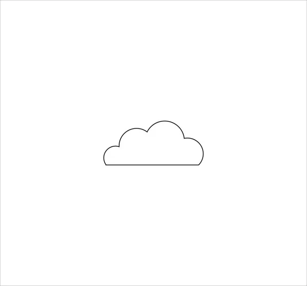 在白色背景上隔离的网络和移动设计的云天气图标示例 — 图库照片