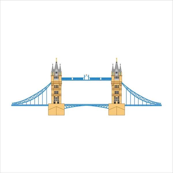 Eine Illustration Der London Tower Bridge Isoliert Auf Weißem Hintergrund — Stockfoto