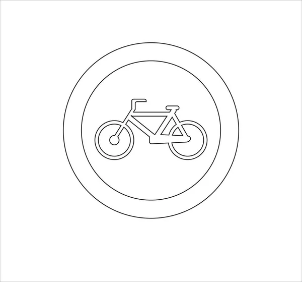 Illustrazione Cartello Rotondo Biciclette Isolato Sfondo Bianco — Foto Stock