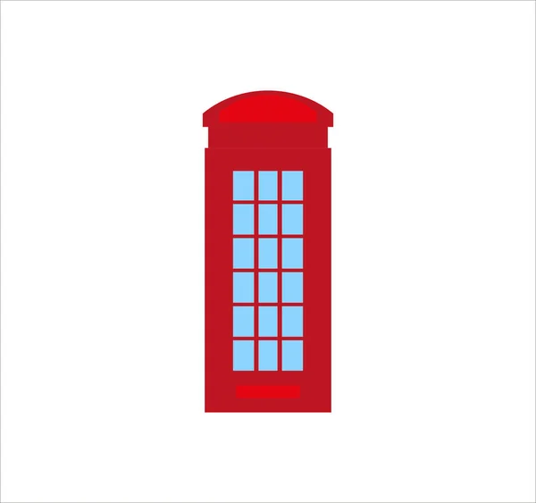 Obrázek Londýnské Telefonní Budky Izolované Bílém Pozadí — Stock fotografie
