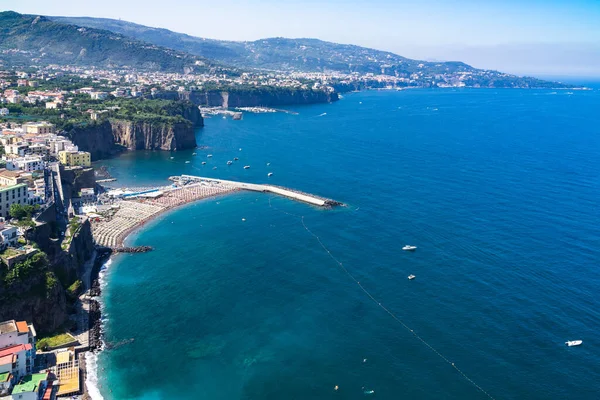 Una Toma Aérea Maravillosa Playa Sorrento Campania Italia — Foto de Stock
