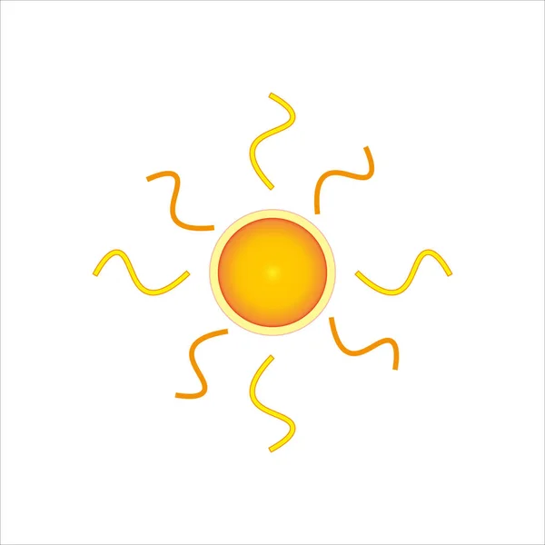 Illustration Sun Isolated White Background — Stock Photo, Image