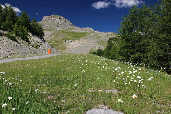 Una Vista Fascinante Del Paisaje Montañoso Saint Etienne Tinee Francia — Foto de Stock