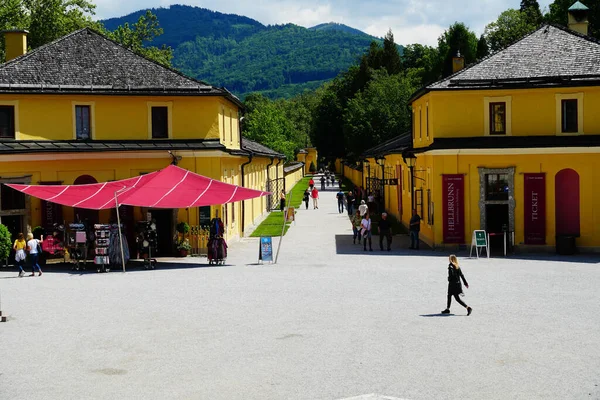 Salzburg Austria Haziran 2019 Yazın Salzburg Yakınlarındaki Schloss Hellbrunn Giriş — Stok fotoğraf