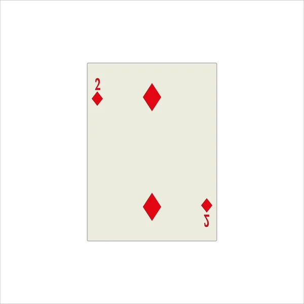 白い背景に2枚のダイヤモンドカードが分離されたイラスト — ストック写真