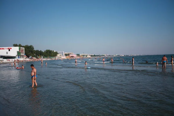 Mamaia Rumänien Aug 2017 Landschaft Strand Von Mamaia Rumänien — Stockfoto