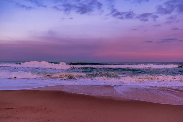 Uma Paisagem Belo Pôr Sol Colorido Praia — Fotografia de Stock