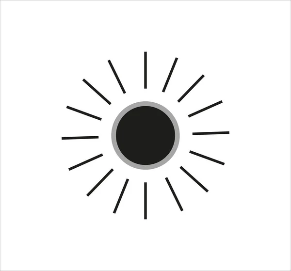 Uma Ilustração Ícone Sol Preto Para Celular Web Design Isolado — Fotografia de Stock