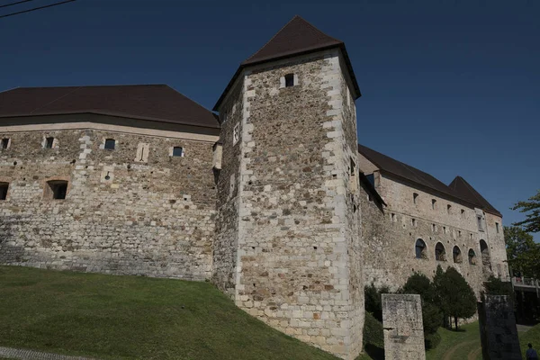 Чудовий Постріл Замок Любляна Словенії — стокове фото