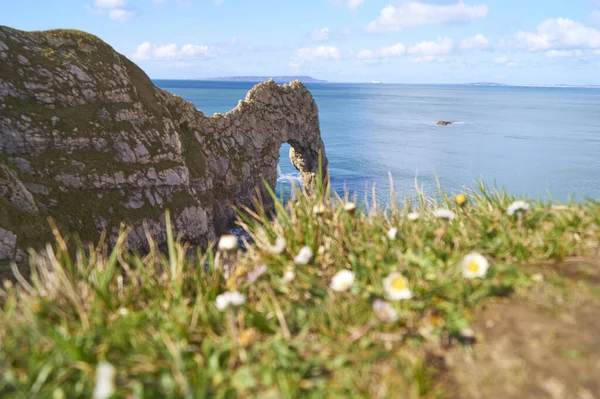 Красивый Снимок Знаменитой Арки Durdle Door Дорсе Англия — стоковое фото