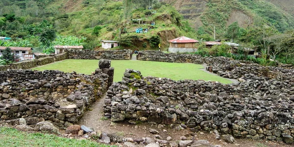 Hisnande Utsikt Över Arkeologiska Ruinerna Wamanmarka Peru — Stockfoto