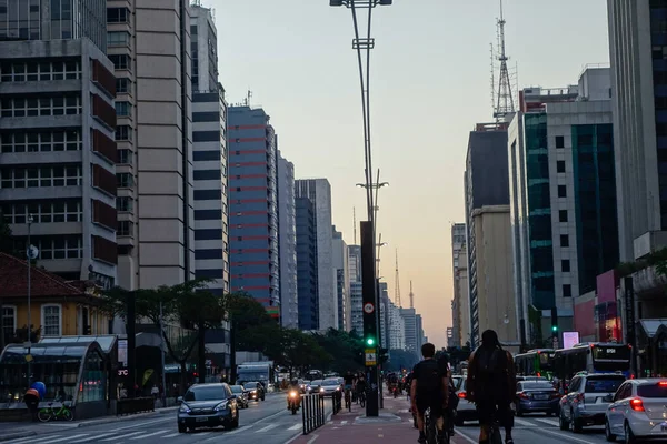 Sao Paulo Brasil Julio 2020 Famosa Avenida Paulista Ciudad Sao — Foto de Stock