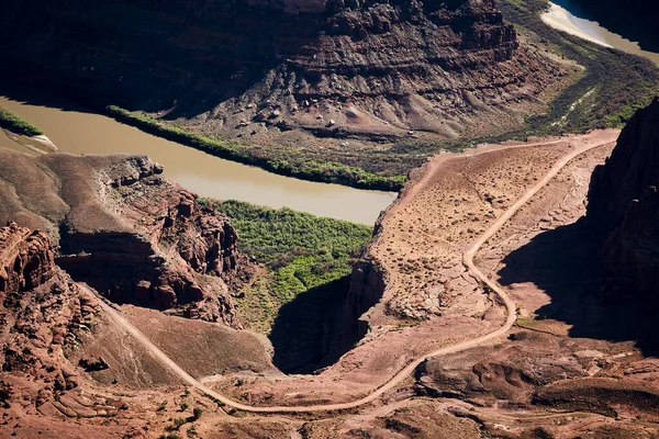 Ένα Όμορφο Τοπίο Ενός Τοπίου Φαράγγι Στο Dead Horse Point — Φωτογραφία Αρχείου