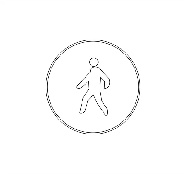 Иллюстрация Значка Пешеходного Дорожного Знака Веб Мобильного Дизайна Белом Фоне — стоковое фото