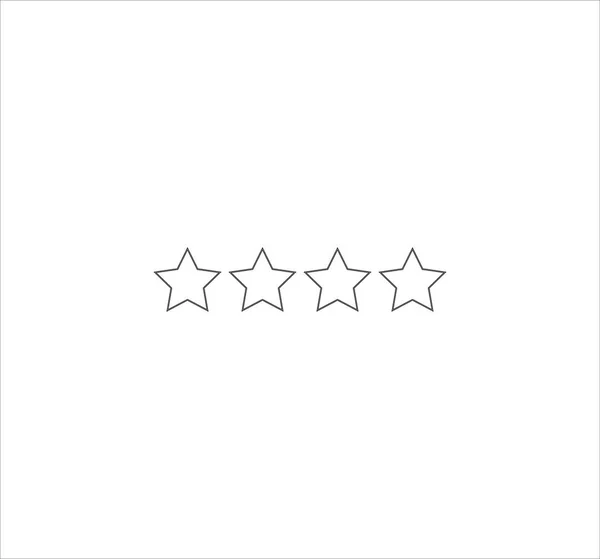 Quatro Estrelas Branco Classificação — Fotografia de Stock
