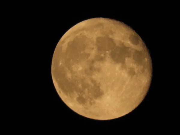 Night Full Moon Black Background — Stock Photo, Image
