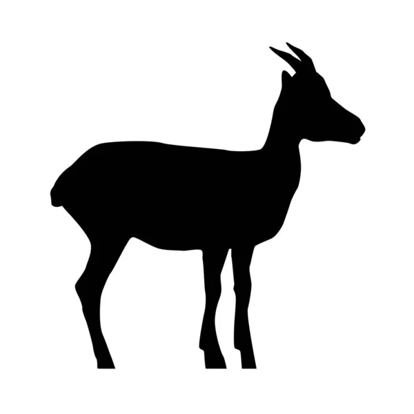 Illustration Einer Ziegensilhouette Isoliert Auf Weißem Hintergrund — Stockfoto