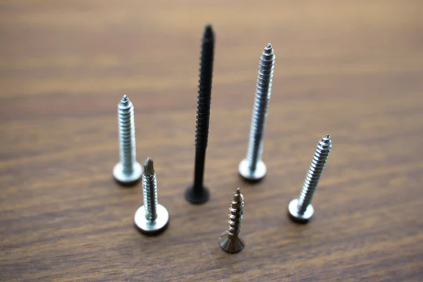 Closeup Shot Different Types Screws — Stock Photo, Image