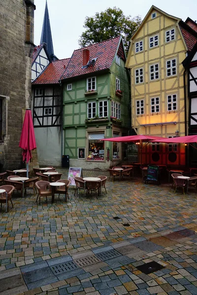 Quedlinburg Germany Ekim 2019 Quedlinburg Eski Bir Kasabasındaki Ahşap Evler — Stok fotoğraf