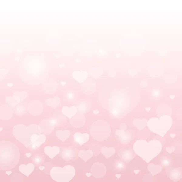 Illustration Pastel Pink Background Hearts Lights — Stock Photo, Image