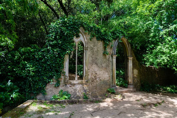 Quinta Das Lagrimas Coimbra Portekiz Den Ağaçlarla Çevrili Antik Bir — Stok fotoğraf