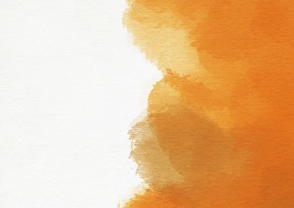 Fundo Aquarela Abstrato Laranja Branco — Fotografia de Stock