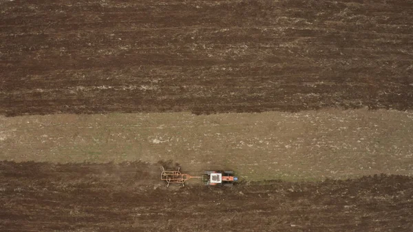 Una Toma Aérea Coche Limpieza Del Suelo — Foto de Stock