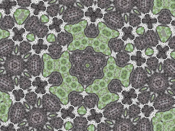 Абстрактный Калейдоскоп Фоне Зеленого Серого Цветов — стоковое фото