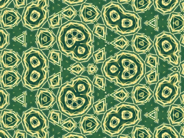 Kolorowa Tapeta Zielonych Kolorach Trójkątnych Wzorach — Zdjęcie stockowe
