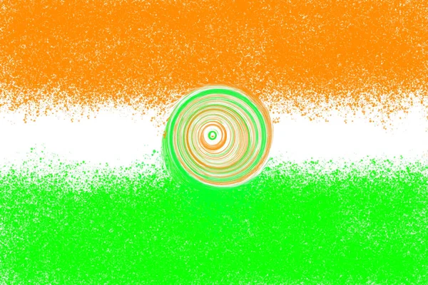 Μια Απεικόνιση Των Φωτεινών Ινδικών Χρωμάτων Σημαία — Φωτογραφία Αρχείου