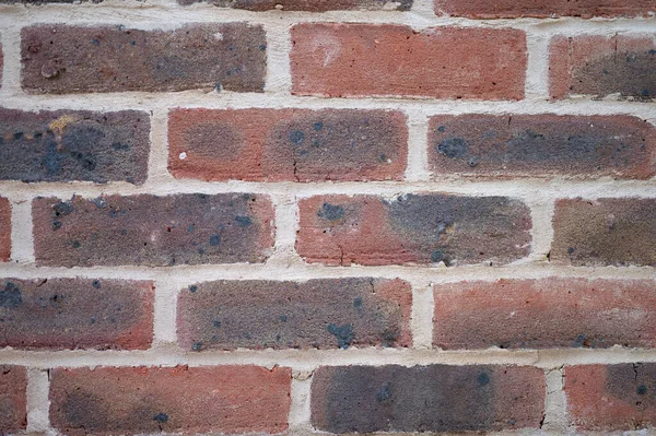 Una Textura Primer Plano Una Vieja Pared Ladrillo Envejecido — Foto de Stock