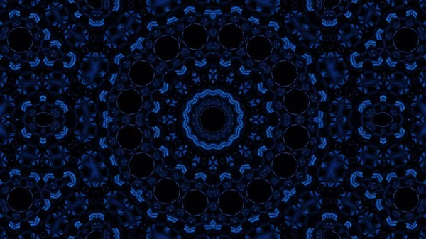 Rendu Fond Abstrait Aux Formes Circulaires Aux Lumières Bleu Foncé — Photo