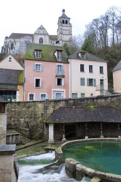 Fosse Dionne Una Sorgente Carsica Tonnerre Francia Alimentato Anche Dall — Foto Stock