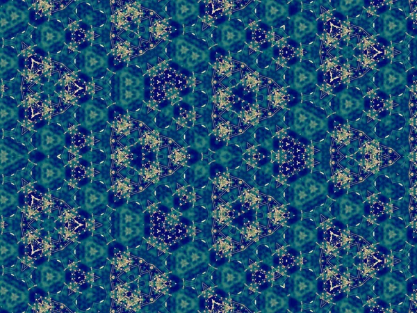 Eine Bunte Tapete Blauen Farben Und Dreieckigen Mustern — Stockfoto