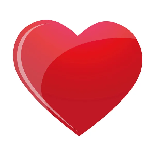 Illustration Red Heart White Background — Stock Photo, Image