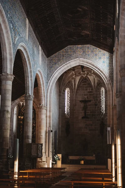 Zdjęcie Pionowe Wnętrza Kościoła Igreja Matriz Caminha Portugalii — Zdjęcie stockowe