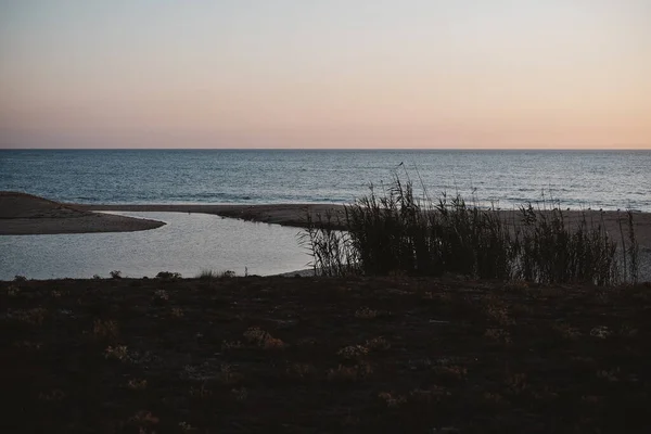 Eine Schöne Aufnahme Eines Sonnenuntergangs Strand — Stockfoto