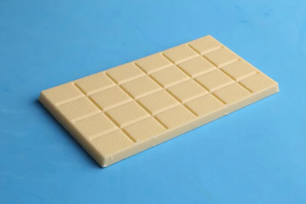Tiro Perto Uma Deliciosa Barra Chocolate Branco — Fotografia de Stock