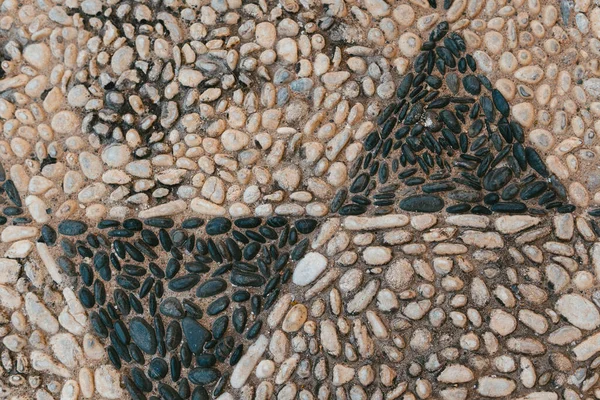 Çakıl Taşı Mozaik Kaldırımın Yakın Çekimi — Stok fotoğraf