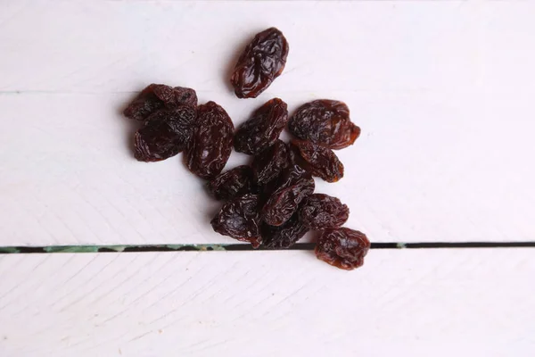 Gros Plan Raisins Secs Appelés Raisins Secs Empilés Sur Une — Photo